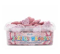 Hannah's Strawberry Flavour Pink Jazzles Hearts Chocolate - 600g Share Tub