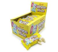 Hannah's White Mice, 24 x 40g Sharing Bags Bulk Box | Creamy Milky Candy Treats | Individually Wrapped Packs for Party Bags and Gifting
