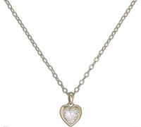 Hannela Crystal Heart Pendant Necklace for Women Gold Tone
