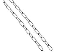 hannger 304 Stainless Steel Chain, 3MM × 2M Small Strong Chain Link Chain, Light Duty Chainlink Utility Metal DIY Decorative Chain Camping Pet Dog Hanging Chain for Bird Feeder Planters Signs