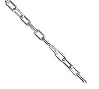 hannger 304 Stainless Steel Chain, 5MM × 1.2M Strong Heavy Duty Chain Link Chain, Tough Metal Chainlink DIY Security Chain for Fence Gate Anti-Theft Shade Sail Camping Clothesline Swing Hanging Chains