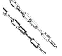 hannger 304 Stainless Steel Chain, 6MM × 60CM Heavy Duty Strong DIY Safety Chain Link Chain, Thick Metal Chainlink Tough Mooring Chain for Boat, Anchor Chain, Fence Gates, Anti-Theft, Tire Chains
