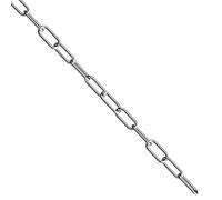 hannger 304 Stainless Steel Chain Link, 4MM × 2M Strong Chain Link Chain, Metal Chainlink Utility DIY Decorative Chain Shade Sail Pet Dog Chain Clothes Line Hanging Chain for Bird Feeder Planters
