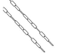 hannger 304 Stainless Steel Chain Link, 4MM × 60CM Strong Chain Link Chain, Metal Chainlink Utility DIY Decorative Chain Shade Sail Pet Dog Chain Clothes Line Hanging Chain for Bird Feeder Planters