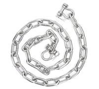 hannger 5/16" Boat Anchor Kit, 316 Stainless Steel Marine Grade Heavy Anchor Chain 4 Ft Lengths with 2 Pcs Anti-Off Double Shackle Link Ends for Boats, Pontoon, Deck, Fishing, and Sail