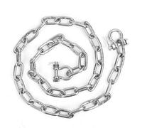 hannger 6 mm or 8 mm Anchor Chain for Boats, Marine Grade Boat Anchor Chain | Heavy-Duty 316 Stainless Steel Anchor Chain with 2 pcs Anti-Off Double Shackle for Pontoon, Deck, Sail, and Various Anchors