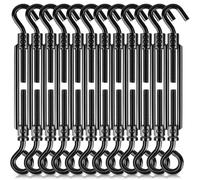 hannger Black Small Turnbuckles for Cables Wire, M6 Hook and Eye Tensioner