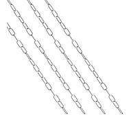 hannger Stainless Steel Chain, 2MM by 1M Small Strong Chain Link Chain, Light Weight Chainlink Utility Metal DIY Decorative Chain Key Chain Belt Chain Hanging Chain for Bird Feeder Planters Sign