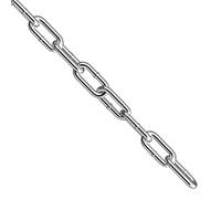 hannger Stainless Steel Chain, 6MM × 5M Heavy Duty Strong DIY Safety Chain Link Chain, Thick Metal Chainlink Tough Mooring Chain for Boat, Anchor Chain, Fence Gates, Anti-Theft, Swing, Tire Chain