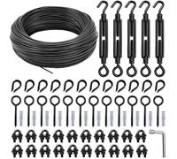 hannger String Light Hanging Kit, All-Black Globe String Lights Suspension
