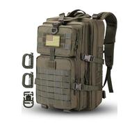 Hannibal Tactical 40L MOLLE Assault Pack, Tactical Backpack Military Army Camping Rucksack, 3-Day Pack, Olive