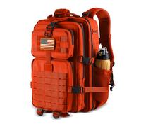 Hannibal Tactical 45L/30L MOLLE Assault Backpack, Tactical Backpack Military Army Camping Rucksack with Bottle Holder, Orange, 45L US