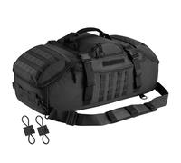 Hannibal Tactical Large Duffle Bag, 3-in-1 Tactical Backpack MOLLE Pack for Sports, Gym, Outdoor, Black, Black, 55L, Outdoor Activity