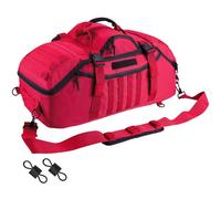 Hannibal Tactical Large Duffle Bag, 3-in-1 Tactical Backpack MOLLE Pack for Sports, Gym, Outdoor, Red, 55L