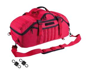 Hannibal Tactical Large Duffle Bag, 3-in-1 Tactical Backpack MOLLE Pack for Sports, Gym, Outdoor, Red, 55L