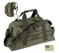 Hannibal Tactical Large Duffle Bag, Tactical Backpack MOLLE Pack for Sports/Gym/Outdoor, Olive Green, 35L
