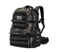 Hannibal Tactical MOLLE Assault Pack, 52L Tactical Backpack Military Army Camping Rucksack, 3-Day Pack Trip, Black Camo