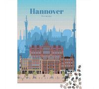 Hannover Germany 1000 Piece Thick Cardboard Classic Jigsaw Puzzle Adults Educational Challenge Beautiful Decoration Value Pack 70x50cm/1000pcs
