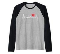 Hannover Skyline Heartbeat Germany Heart I Love Hanover Raglan Baseball Tee