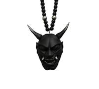 Hannya Japanese Oni Mask Pendant, Car Hanging Pendant with Samurai Helmet Hannya Car Rearview Mirror Pendant, Fashion Pendant Car Decoration Auto Ornament Accessories Hanging Charm