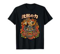 Hannya Mask Japanese Dragon The Power of Silence Art T-Shirt