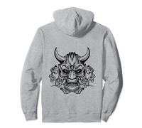 Hannya Oni Mask/ Japan Anime, Demon Warrior Mask, Pullover Hoodie