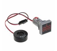 HanOaki 100A AC Panel Mount Digital Ammeter Square Type With LED Display And Non Destructive Design For Efficient Current Monitoring(Red)