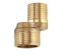 HanOaki 2 pcs 35mm Shower Faucet Curved Foot Connector G1/2 to G3/4 Brass S-Adapter with Adjustable Crank Angle 140-160mm for Bathroom Fixtures