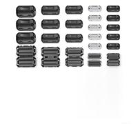 HanOaki 24pcs Ferrite Beads Kit RFI Noise Filter Multiple Choke CoreMixed USB Power Cord Easy Install for Electronic Devices