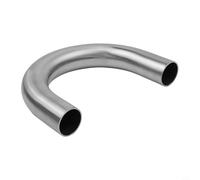HanOaki 304 Stainless Steel 180 Degree U Bend Exhaust Elbow Pipe, Polished for Automotive, Equipment Repair, Custom Exhaust System, 19mm-51mm(32mm)