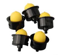 HanOaki 5-Pack Carburetor Bulb Blowers for Lawn Mower FX-RM Series - Black & Yellow Plastic and Rubber Replacement Parts