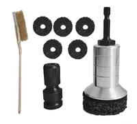 HanOaki 8Pcs Wheel Hub Stud Rust Cleaner Kit Silicon Carbide Abrasive Pads Fit 1 2 Inch Drill Avoid Thread Damage Fix Wrong Torque for Car SUV Light Truck Brake Hub for surface Maintenance(Silver)