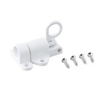 HanOaki Aluminium Alloy Automatic Door Latch Spring Loaded Self Closing Bolt with Pull Ring for Loft Hatch Shed Gate Room Window Home Interior Doors White