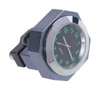 HanOaki Aluminum Alloy Motorcycle Clock Waterproof Quartz Watch Luminous for DIAL 3.3cm Fit 22-28mm Handlebar For Racing Touring Bike(white)