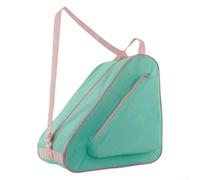 HanOaki Breathable Skating Shoe Bag, Roller Skate and Ice Skate Storage Carrier with Handle, Protective Carrying Case for Sports Gear and Equipment(green pink)