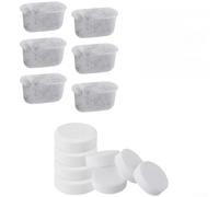 HanOaki Coffee Machine Cleaning Kit with Filters and Descaling Tablets for NJ ES501 ES601 ES651 ES655CO, Deep Clean Accessories for Espresso Makers Stainless Steel Pots Teapots(A)