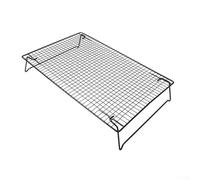 HanOaki Collapsible Cooling Rack | 42.5 x 27.7 cm Carbon Steel Wire Grid | Foldable Legs for Oven Baking, Roasting, Grilling & Drying(1Pcs)