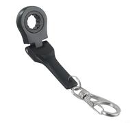 HanOaki Compact 10mm Ratchet Spanner With Integrated Keychain, Foldable Design With Full 180 Degree Rotation For On-the-Go Maintenance Tasks(Black)