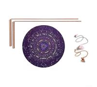 HanOaki Copper Dowsing Kit with Pendulum, Telescopic Rods and Pyramid Design for Water Finding, Mineral Detection and Spiritual Practices, Includes Mat