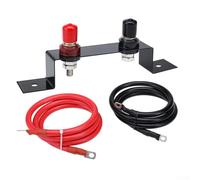 HanOaki Copper Iron Waterproof Battery Starter Connection Set High Current Stable Output Easy Direct Replace for Automotive And Marine Vehicle Electrical Maintenance(4AWG)