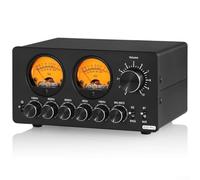 HanOaki EQ5-PRO 5 Band Audio Equalizer | with Vintage Dual VU Meters & for Bluetooth/ 5.0 Receiver | Preamp Function for Tone Control | Retro Style Audio Processor