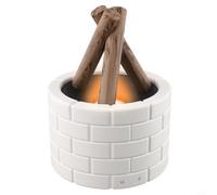 HanOaki Flame Fire Diffuser Humidifier, Home Simulation Flame Humidifier Aromatherapy Machine 250ml Capacity Warm Glow Campfire Design USB Powered Essential Oil Diffuser