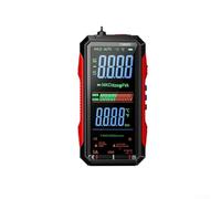 HanOaki FS899S Digital Multimeter True RMS 6000 Counts AC/DC Voltage Current Capacitance Resistance Tester with USB-C Rechargeable Battery Large Backlit Display Flashlight Red Black(FS899S)