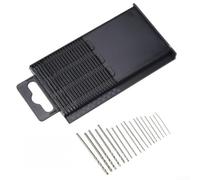 HanOaki High Speed Steel Mini Drill Bit Set 20PCS 0.3-1.6mm Small Drill Bits for Woodworking Electronics Plastic Circuit Board with Storage Box