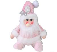 HanOaki Holiday Plush Snowman Doll In Sitting Position With Glitter Features, Crafted From Soft Fabric For Seasonal Use, For Display On Shelves And Tables(Elderly Person)