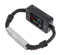 HanOaki KWS-DC26 DC Power Meter 8-80V Battery Load Tester, Colour LCD High Accuracy Analyzer for Voltage Current and Watt Measurement in EV Charging Stations and Solar Setups(for Anderson-50A)