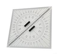 HanOaki Marine Navigation Chart Plotting Kit | 2 Acrylic Triangle Set Squares & 300 mm Protractor | for Distance Measurement for Boats, Yachts & Ships