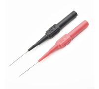 HanOaki Multimeter Test Probe Leads | Stainless Steel Needle Tips with Soft-Grip Handles | 1A 30V, Compatible with 4mm Banana-Plug Electrical Measuring Devices(2)