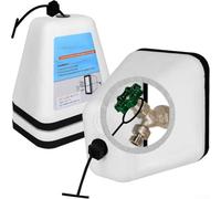 HanOaki Outdoor Faucet Cover for Winter Freeze Protection,6.7 x 5.2 x 6 Inch Insulated Foam Spigot Protector for Freeze Protection in Winter, White (2PCS)