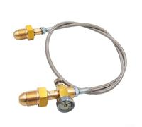 HanOaki Refill Station Transfer Adapter Hose for BS 341 No 3 for ARGON Cylinder UK G 5/8 Inch Connection 90cm Stainless Steel High Pressure Hose for Industrial Use(Style 5)